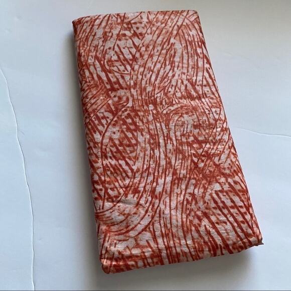 Authentic;Tie & Dye African Fabric, Orange Batik, 4.8 Yards, , Orange Ba… - Picture 1 of 8